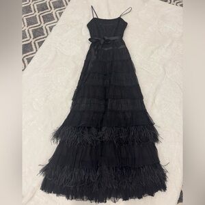 BCBGMaxAzria Black Tiered Maxi Dress